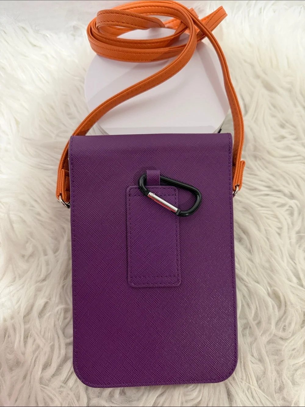 HARPER Crossbody Bag/Phone Pouch in Purple and Orange- Lightweight Tassel
